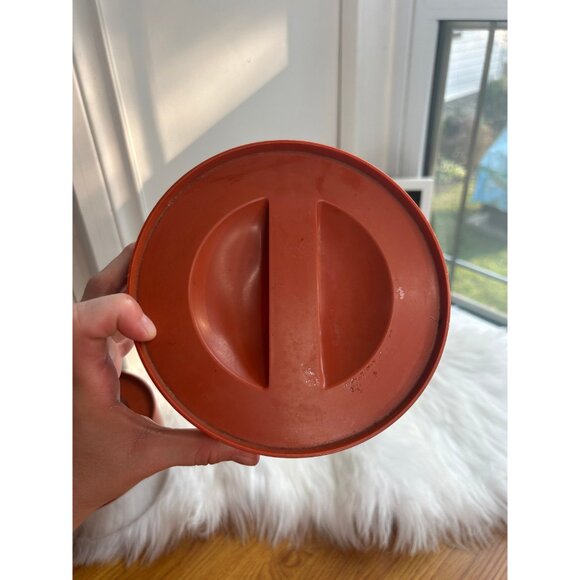 Vintage Pyrex glass and orange plastic kitchen canisters jars containers - Picture 7 of 7